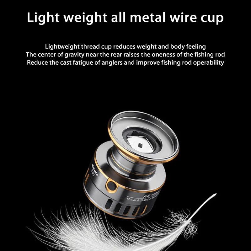 Professional Ultra Light 7000 Gear Ratio 26LB Max Drag CNC Metal Spool Spinning Fishing Reel For Freshwater Saltwater