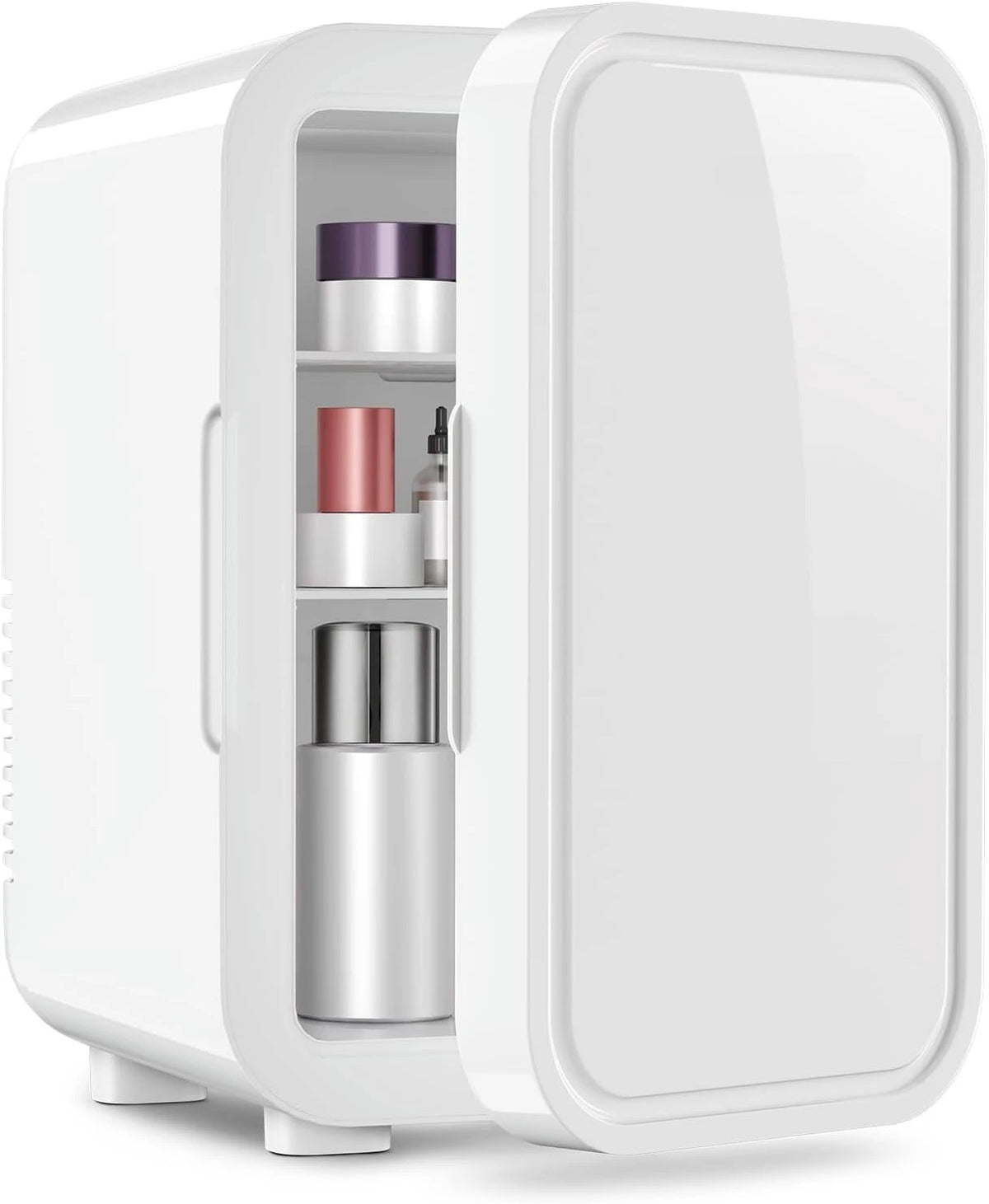 Mini Fridge, 6 Liter/8 Can 110V AC/DC Portable Thermoelectric Cooler Refrigerators for Bedroom