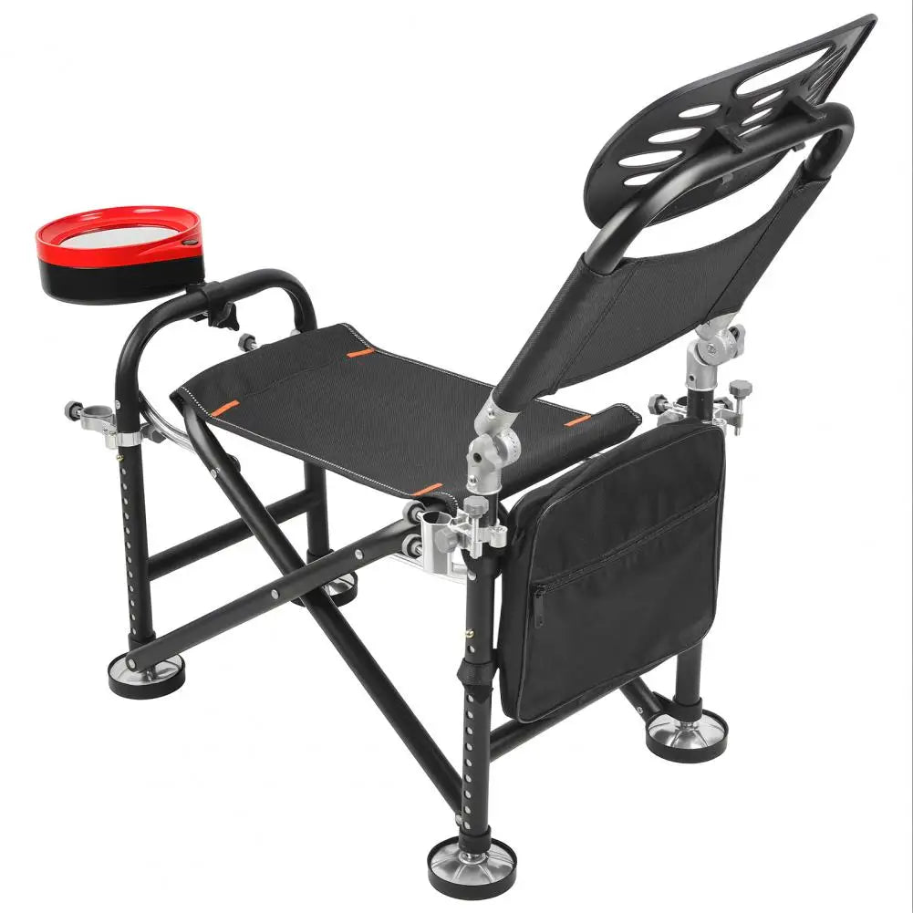 21cm Height Adjustable 13 Gears Fishing Chair Folding Outdoor Deck Chair with Backrest Rod Holder Fishing Gear Gift