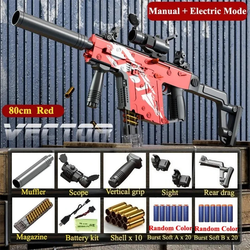 Handy Short Sword Soft Bullet Toy Gun Electric Shell Throwing Submachine Gun Model Outdoor Games CS Fighting Game for Adults Boy