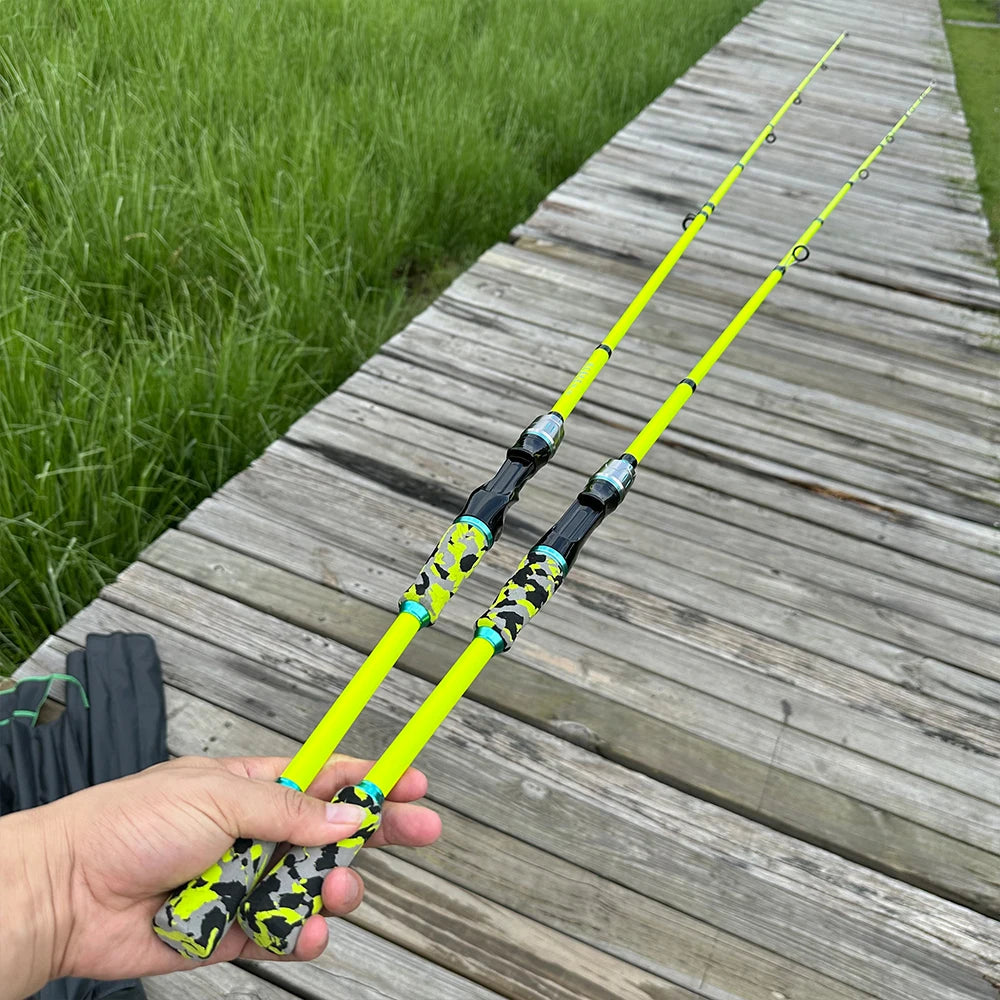 Spinning Casting Carbon Fishing Rod 4-5 Sections 1.8/2.1m Portable Travel Rod Spinning Fishing Rods Fishing Tackle For all Water