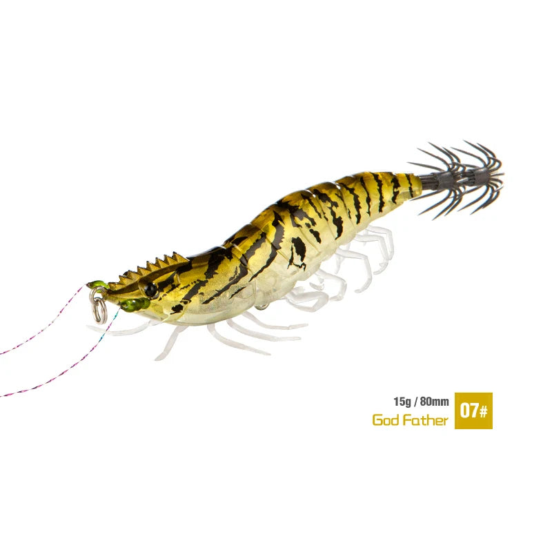15g Squid Jig Slow Sinking Cuttlefish Egi Lure Artificial Calamar Octopus Bait Fish for Shrimp Hook Sea Fishing Lures