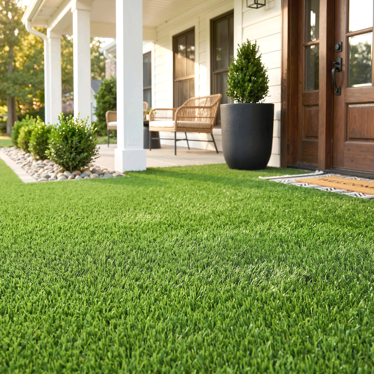 9.8X3.3Ft Artificial Grass Turf Fake Mat Lawn Synthetic Backed Drainage Hole