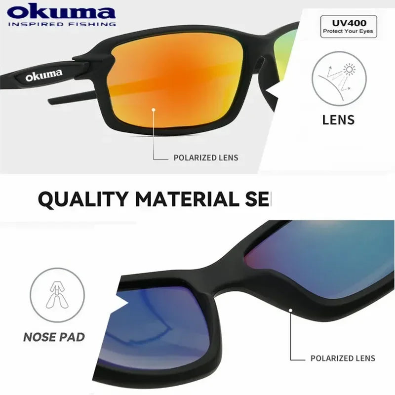 Okuma Polarized Sunglasses UV400 Men's and Women's Protective Outdoor Hunting Fishing Driving Cycling Travel Climbing Sunglasses